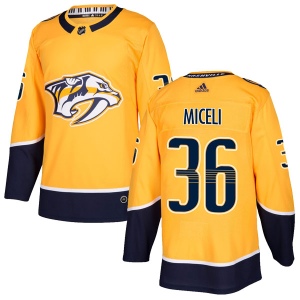 Men's Angelo Miceli Nashville Predators Authentic Home Jersey - Gold