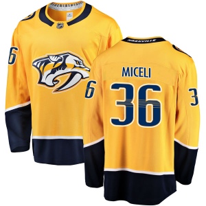 Men's Angelo Miceli Nashville Predators Breakaway Home Jersey - Gold