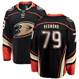 Men's Angus Redmond Anaheim Ducks Authentic Home Jersey - Black