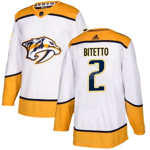 Men's Anthony Bitetto Nashville Predators Authentic Away Jersey - White