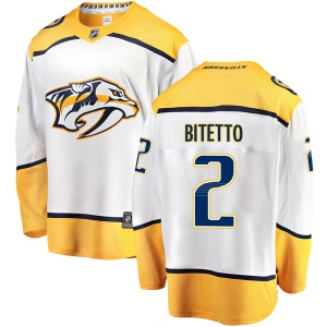 Men's Anthony Bitetto Nashville Predators Breakaway Away Jersey - White