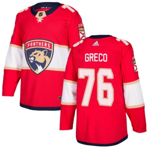 Men's Anthony Greco Florida Panthers Authentic Home Jersey - Red