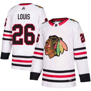 Men's Anthony Louis Chicago Blackhawks Authentic Away Jersey - White