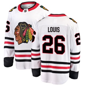 Men's Anthony Louis Chicago Blackhawks Breakaway Away Jersey - White