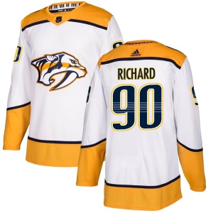 Men's Anthony Richard Nashville Predators Authentic Away Jersey - White