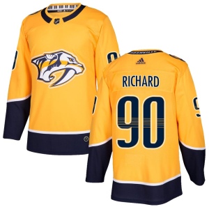 Men's Anthony Richard Nashville Predators Authentic Home Jersey - Gold