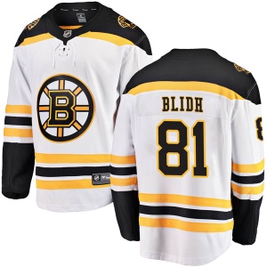 Men's Anton Blidh Boston Bruins Breakaway Away Jersey - White