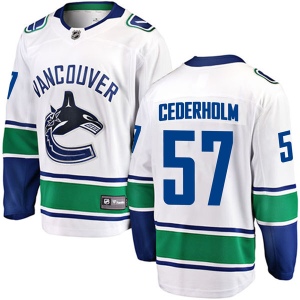 Men's Anton Cederholm Vancouver Canucks Breakaway Away Jersey - White