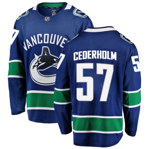 Men's Anton Cederholm Vancouver Canucks Breakaway Home Jersey - Blue