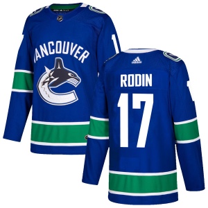 Men's Anton Rodin Vancouver Canucks Authentic Home Jersey - Blue