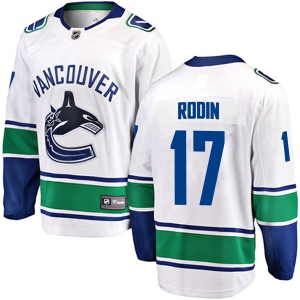 Men's Anton Rodin Vancouver Canucks Breakaway Away Jersey - White