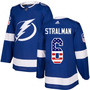 Men's Anton Stralman Tampa Bay Lightning Authentic USA Flag Fashion Jersey - Blue