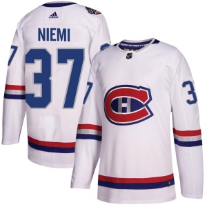 Men's Antti Niemi Montreal Canadiens Authentic 2017 100 Classic Jersey - White