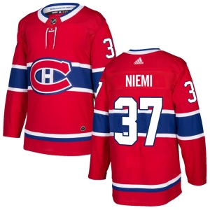 Men's Antti Niemi Montreal Canadiens Authentic Home Jersey - Red