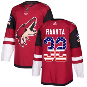 Men's Antti Raanta Arizona Coyotes Authentic USA Flag Fashion Jersey - Red