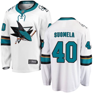 Men's Antti Suomela San Jose Sharks Breakaway Away Jersey - White