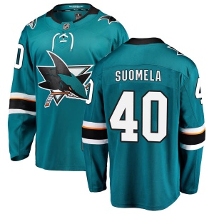 Men's Antti Suomela San Jose Sharks Breakaway Home Jersey - Teal