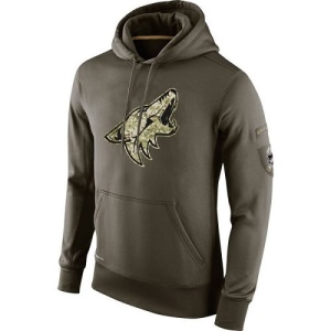 Men's Arizona Coyotes Salute To Service KO Performance Hoodie - Olive