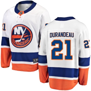 Men's Arnaud Durandeau New York Islanders Breakaway Away Jersey - White