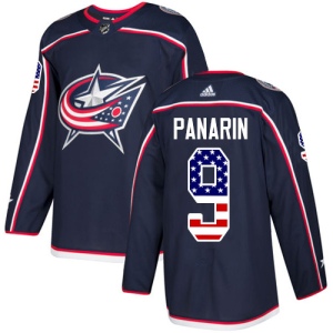 Men's Artemi Panarin Columbus Blue Jackets Authentic USA Flag Fashion Jersey - Navy Blue