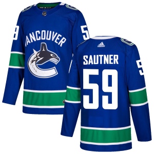 Men's Ashton Sautner Vancouver Canucks Authentic Home Jersey - Blue