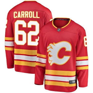 Men's Austin Carroll Calgary Flames Breakaway Alternate Jersey - Red