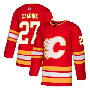 Men's Austin Czarnik Calgary Flames Authentic Alternate Jersey - Red