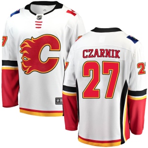 Men's Austin Czarnik Calgary Flames Breakaway Away Jersey - White