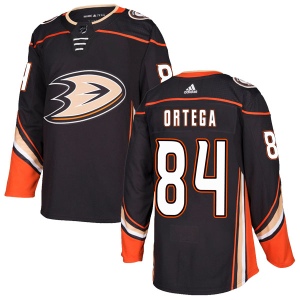 Men's Austin Ortega Anaheim Ducks Authentic Home Jersey - Black