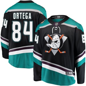 Men's Austin Ortega Anaheim Ducks Breakaway Alternate Jersey - Black