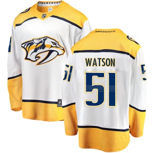 Men's Austin Watson Nashville Predators Breakaway Away Jersey - White