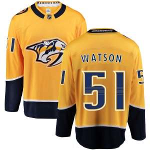 Men's Austin Watson Nashville Predators Home Breakaway Jersey - Yellow