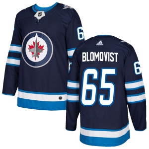 Men's Axel Blomqvist Winnipeg Jets Authentic Home Jersey - Navy