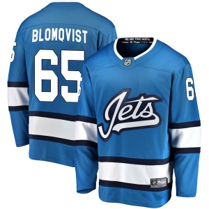 Men's Axel Blomqvist Winnipeg Jets Breakaway Alternate Jersey - Blue