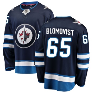 Men's Axel Blomqvist Winnipeg Jets Breakaway Home Jersey - Blue