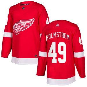 Men's Axel Holmstrom Detroit Red Wings Authentic Home Jersey - Red