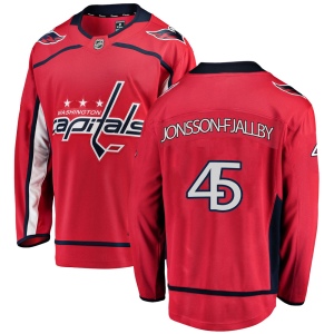 Men's Axel Jonsson-Fjallby Washington Capitals Breakaway Home Jersey - Red