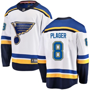 Men's Barclay Plager St. Louis Blues Breakaway Away Jersey - White