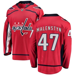 Men's Beck Malenstyn Washington Capitals Breakaway Home Jersey - Red