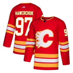 Men's Ben Hawerchuk Calgary Flames Authentic Alternate Jersey - Red