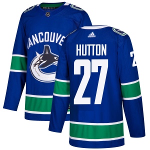 Men's Ben Hutton Vancouver Canucks Authentic Jersey - Blue