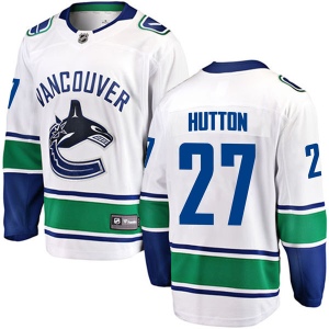 Men's Ben Hutton Vancouver Canucks Breakaway Away Jersey - White