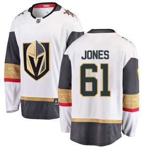 Men's Ben Jones Vegas Golden Knights Breakaway White Away Jersey - Gold