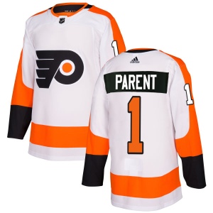 Men's Bernie Parent Philadelphia Flyers Authentic Jersey - White