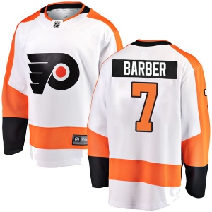 Men's Bill Barber Philadelphia Flyers Breakaway Away Jersey - White