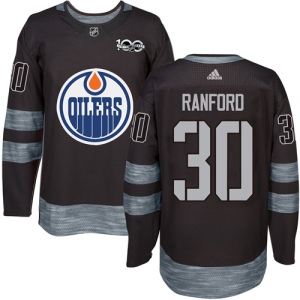 Men's Bill Ranford Edmonton Oilers Authentic 1917-2017 100th Anniversary Jersey - Black