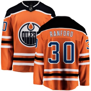 Men's Bill Ranford Edmonton Oilers Home Breakaway Jersey - Orange