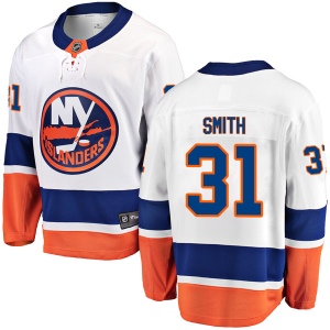 Men's Billy Smith New York Islanders Breakaway Away Jersey - White