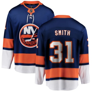 Men's Billy Smith New York Islanders Home Breakaway Jersey - Blue