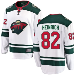 Men's Blake Heinrich Minnesota Wild Breakaway Away Jersey - White